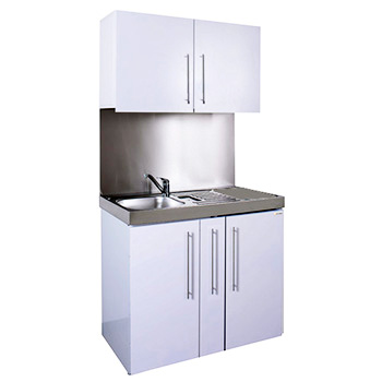1200mm Commercial Eyeline Bronze Mini Kitchen with Wall Cupboards